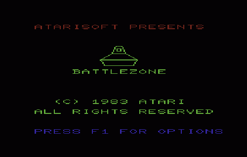 Battlezone title screen for Vic-20